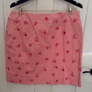 Lilly Pulitzer Pink Floral Mini Skirt
